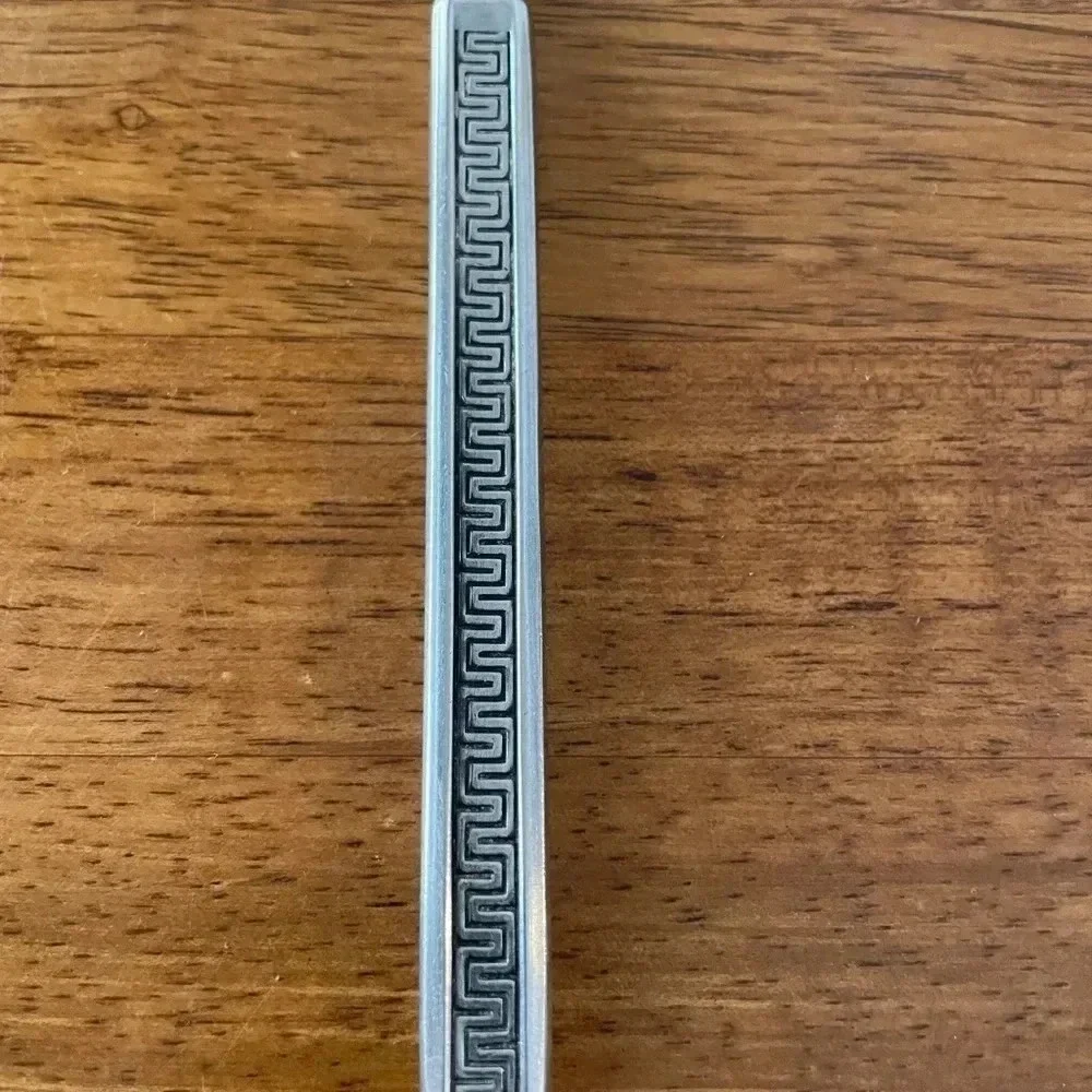 Noritake Japan Stainless Black Accent DINNER KNIFE 8” Unique‎ Art Deco Vintage